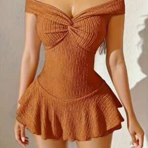 Combinaison Épaulière Sans Manches Cintrante pour l'Été