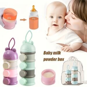 Un récipient portable pour la poudre de lait avec une grande capacité 4 étages