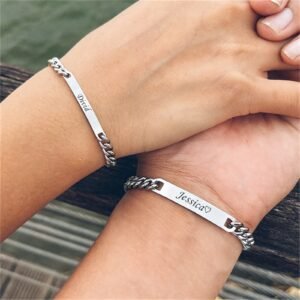 2 Bracelets Personnalisables pour Couple/Copines/amis