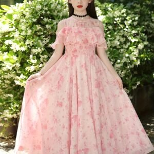 Robe d'été sans manches imprimée fleurs pour fille, légère en mousseline