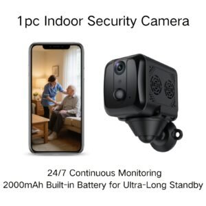 Caméra de surveillance sans fil, vision nocturne, détection de mouvement, point d'accès intégré, mini caméra à batterie basse consommation avec ultra-longue veille, surveillance en temps réel pour la maison, la famille et la sécurité des animaux domestiques