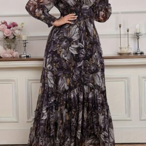 Grande Taille - Robe en Mousseline de Soie Tendance et Élégante