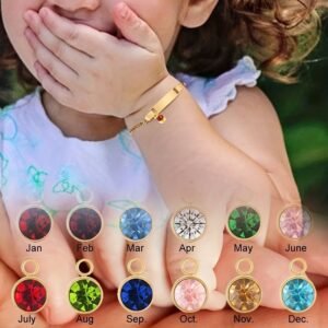 Bracelet d'identification personnalisé pour enfants avec gravure personnalisée