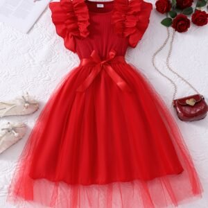 Robe de princesse pour filles de 8 à 12 ans - Robe sans manches pour anniversaire ou mariage