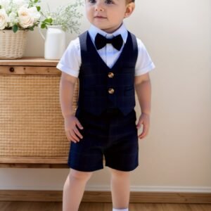 Costume pour Garçons à Deux Pièces avec Chemise à Col Réversible