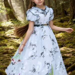 Une Robe Longue en Mousseline pour Filles, Style Vacances, Imprimé Décontracté