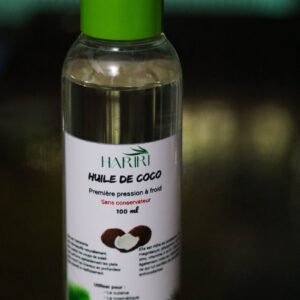 Huile de Coco Vierge Extra HARIRI (Livrable en 24h) – Première Pression à Froid – 100% Naturelle – Pour Cuisine, Cosmétique & Santé