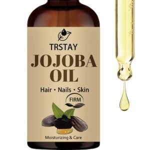Jojoba Oil Essence pour les cheveux, les ongles, le raffermissement, l'hydratation et les soins - Formule naturelle avec de l'huile de jojoba, de l'huile d'argan et du beurre de karité - Hydratant, lissant, renforçant et nourrissant pour tous les types de cheveux, les pointes cassées, la sécheresse, les dommages - Utilisation quotidienne, huile capillaire, hydratation des ongles, design de bouteille élégante, enrichi en beurre de karité, ingrédients hydratants et nourrissants, pointes cassées