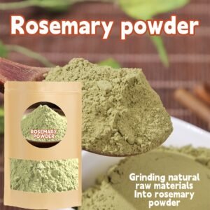 Poudre pure de romarin - Encens naturel pour méditation, purification spirituelle - Sachet beige - Idéal pour maison, yoga, pratiques énergétiques - Relaxation et clarté d'esprit, accessoires de méditation, essentiels de yoga, thème botanique, matière végétale sèche