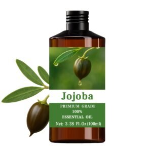 Huile essentielle de jojoba 100% pure - 3.38 fl. oz. - Hydratante, préssé à froid adaptée à tous les types de peau, polyvalente pour les cheveux, les ongles, les soins de la peau et les massages - Idéale pour les diffuseurs et les humidificateurs, huile de parfum | Parfum naturel | Huile hydratante
