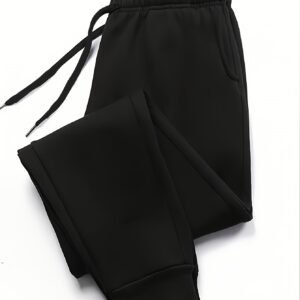 Pantalons de sport décontractés pour hommes, taille mi-haute, style printemps et automne, imprimé anglais en tricot, légère élasticité, coupe régulière, ceinture à cordon de serrage, pas de ceinture nécessaire - Rembourrage en fibre, le meilleur cadeau pour les hommes, dernière version 2025