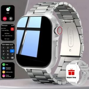 Montre Connectée/ Tactile HD Haute Définition - Supporte les Appels/Textos Sans Fil/Multiples Modes Sportifs/Contrôle Caméra à Distance/Tracker de Fitness, Compatible avec Android et iPhone, Chargement USB, Style Moderne, Écran Clair