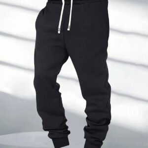 1 Pantalon Homme Gainant avec Cordon de Serrage et Poches - Idéal pour le Sport et les Loisirs (Toutes Saisons)