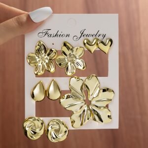 10 pièces de Boucles d'Oreilles Florales Élégantes et Tendances, Idéales pour un Usage Quotidien, Banquets/Soirées, Voyages, Vacances, Bains de Soleil à la Plage, Festivals et Autres Occasions. Cadeau Parfait pour les Fêtes ou Anniversaires d'Amis. Le Produit Ne Comprend Pas de Carte