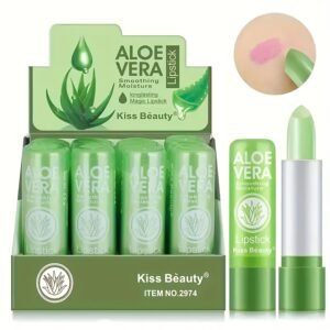 6pcs Baume à Lèvres Hydratant à l'Aloe Vera - Rouge à Lèvres Gel Changeant de Couleur Sensible à la Température, Teintes de Baies, Squalane Végétal pour Tous Types de Peau