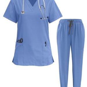 Ensembles de Blouses Médicales Femme Slim Fit - Accessoires Infirmiers, Tenues Chirurgicales, Robes d'Hôpital, Clinique Dentaire, Salon de Beauté, Vêtements de Travail