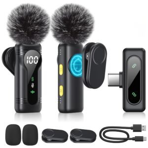 Micro à épaule magnétique entièrement sans fil de haute qualité, capture audio cristalline, suppression du bruit, facile à utiliser, idéal pour le vlogging, le streaming, les podcasts et les réunions