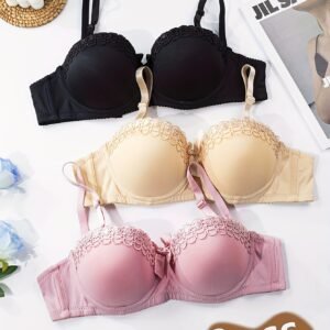 3 soutiens-gorge à armatures papillon, soutien-gorge femme -dérapant et tendance